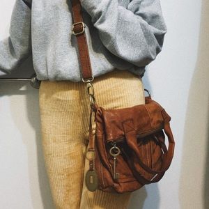 Fossil Leather Crossbody Bag
